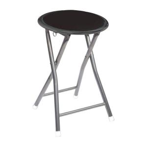 Tabouret d'appoint pliable noir 30x30x45cm