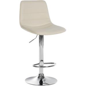 Tabouret de bar ajustable pivotant en similicuir (pvc) Crèm…