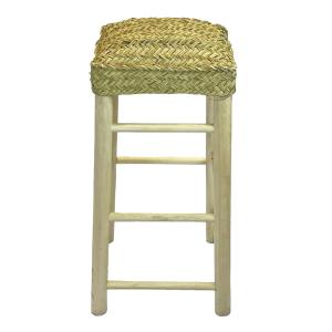 Tabouret de bar avec assise en fibres naturelles 60cm