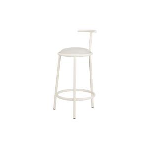 Tabouret de bar avec dossier en acier peint par poudrage, b…