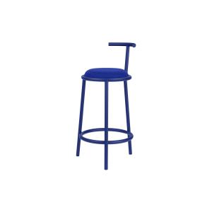 Tabouret de bar avec dossier en acier peint par poudrage, b…