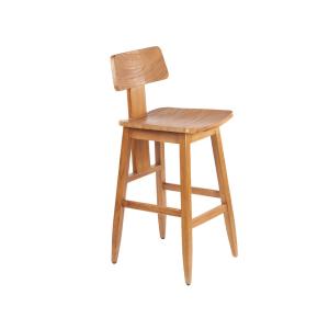 Tabouret de bar Bois de teck Marron 51x47x109cm