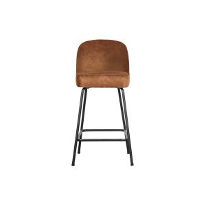 Tabouret de bar design en cuir marron