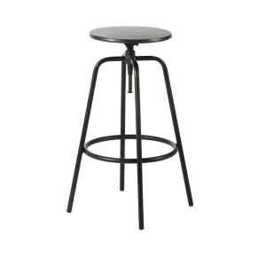 Tabouret de bar en acier noir H68/76