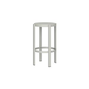 Tabouret de bar en acier robuste, gris, 65 cm