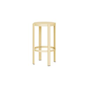Tabouret de bar en acier robuste, jaune, 65 cm