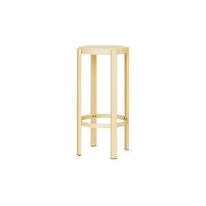 Tabouret de bar en acier robuste, jaune, 75 cm