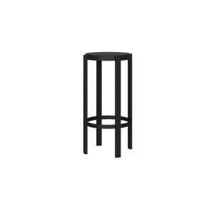 Tabouret de bar en acier robuste, noir, 75 cm