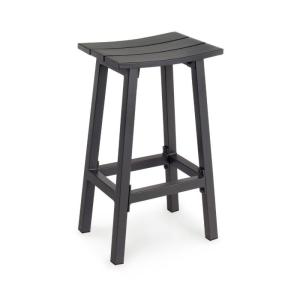 Tabouret de bar en aluminium gris