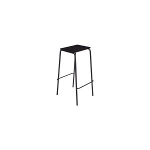 Tabouret de bar en bois de frêne naturel et noir H76 cm