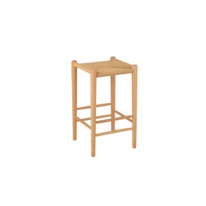 Tabouret de bar en corde et bois naturel