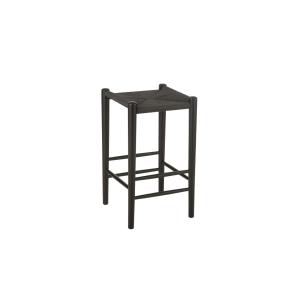 Tabouret de bar en corde et bois noir