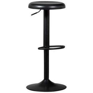 Tabouret de bar en métal noir réglable