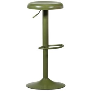 Tabouret de bar en métal vert réglable