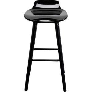 Tabouret de bar en polymère et acier noir