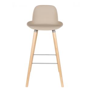 Tabouret de bar en polypropylène taupe clair