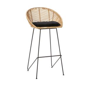 Tabouret de bar en rotin 76cm - Naturel