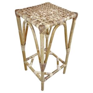 Tabouret de bar en rotin avec assise en filet de cannage 36…