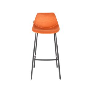 Tabouret de bar en velours orange