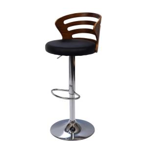 Tabouret de bar    noir en simili cuir (pu)