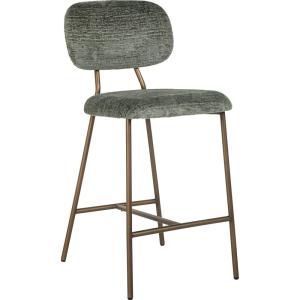 Tabouret de bar Polyester Vert H. assise 65 cm