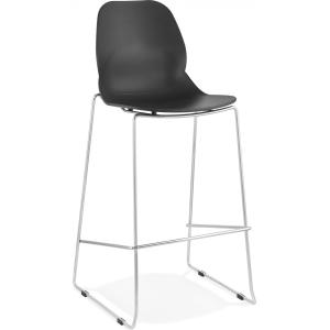 Tabouret de bar Polymère Noir H. assise 75 cm