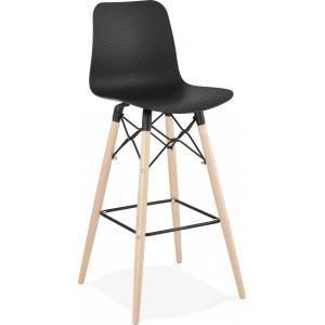 Tabouret de bar Polymère Noir H. assise 76 cm