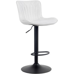 Tabouret de bar réglable Pivotant en similicuir Blanc