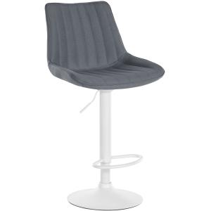 Tabouret de bar réglable pivotant en tissu Gris