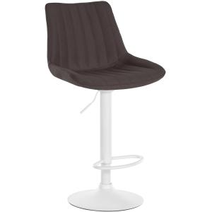 Tabouret de bar réglable pivotant en tissu Taupe