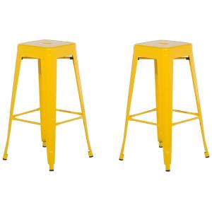 Tabouret de bar Set de 2 Jaune