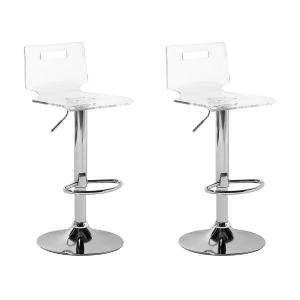 Tabouret de bar Set de 2 Transparent