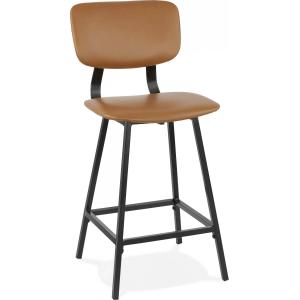 Tabouret de bar Simili Marron H. assise 65 cm rembourré