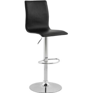 Tabouret de bar Simili Noir 360° H. assise 58 cm rembourré