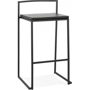 Tabouret de bar Simili Noir H. assise 65 cm rembourré