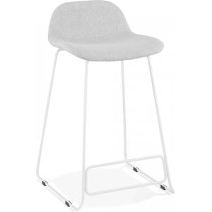 Tabouret de bar Tissu Gris H. assise 66 cm rembourré