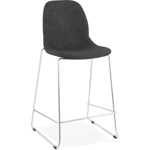 Tabouret de bar Tissu Noir H. assise 67 cm rembourré