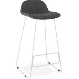 Tabouret de bar Tissu Noir H. assise 76 cm rembourré