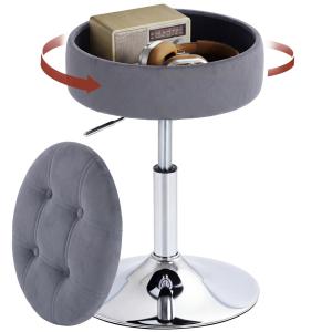 Tabouret de coiffeuse réglable hauteur base métal assise ve…