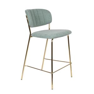 Tabouret de comptoir tissu vert clair