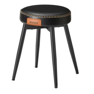 Tabouret de salle à manger siège rembourré pu noir d'encre…