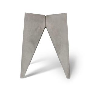 Tabouret design brutaliste en béton gris - 45x35cm