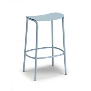 Tabouret design en métal bleu