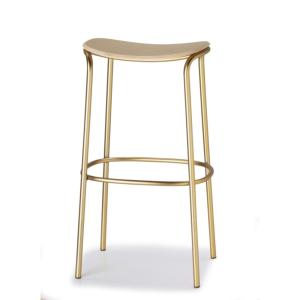 Tabouret design en métal doré