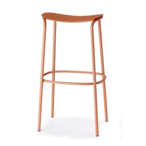 Tabouret design en métal terracotta