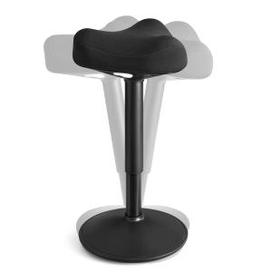 Tabouret dynamique siège bascule à 360° large socle noir