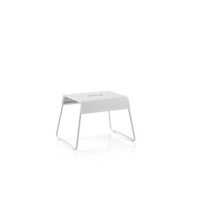 Tabouret en acier gris clair