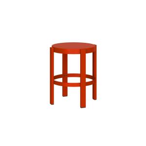 Tabouret en acier robuste, rouge