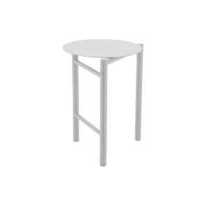 Tabouret en acier thermolaqué gris clair