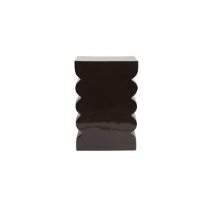 Tabouret en aluminium brillant chocolat